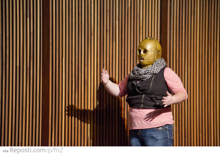 C-3PO kills it. Great voice, great movement. She has more of the costume, but it wasn't ready when I shot.