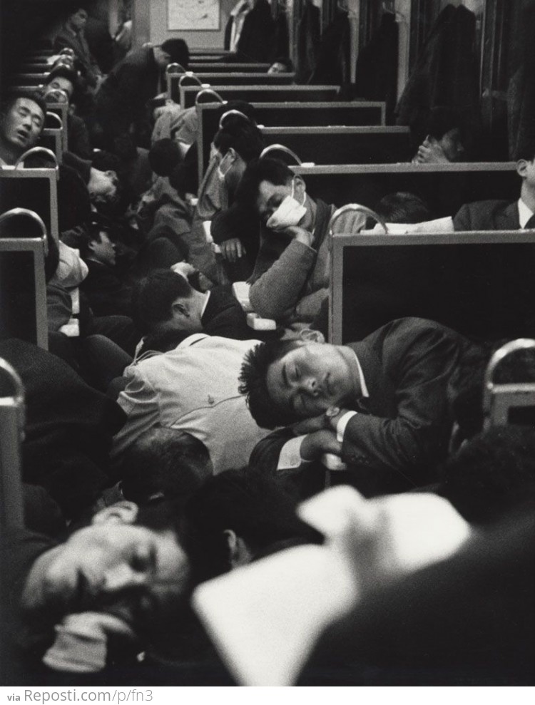 Early morning train, Japan, 1964