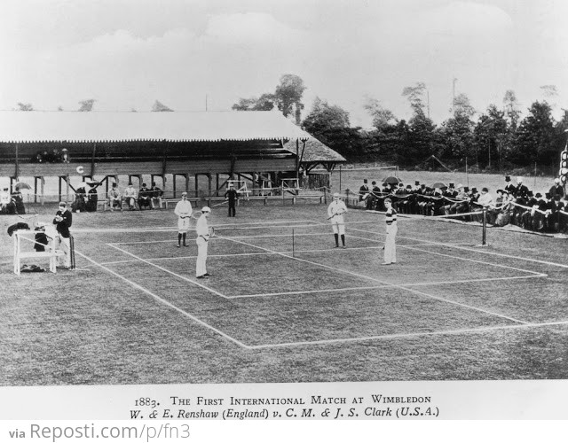 The first international match at Wimbledon