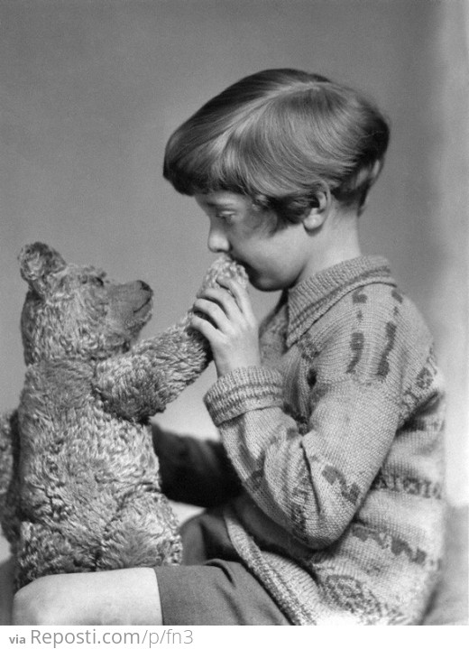 The real Winnie the Pooh and Christopher Robin, 1928