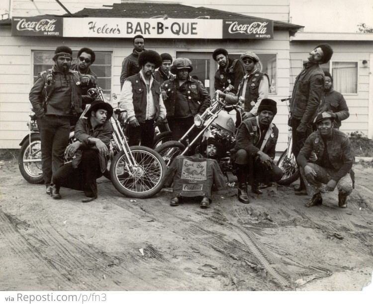The East Bay Dragons, the first black bikers’ club, Oakland, California, 1960s
