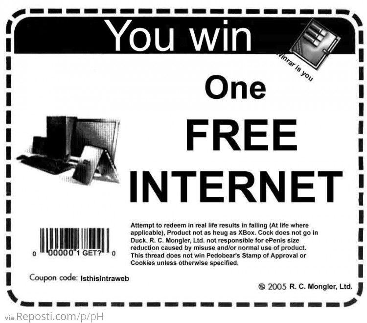 One Free Internet Coupon