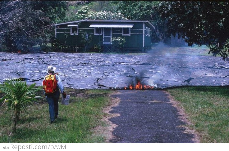 Kalapana Lava House Destroyed