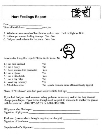 Hurt Feelings Report