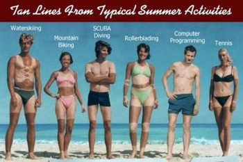 Tan lines From Typical Summer Activities