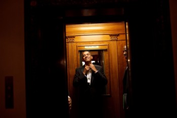 Obama In Elavator