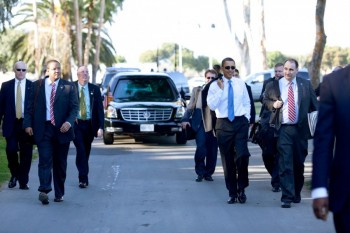 Obama Going For A Walk