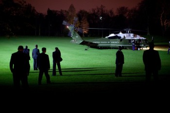 President Barack Obama On Marine One