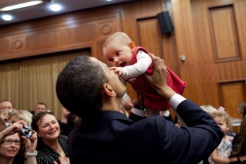 President Barack Obama With Baby