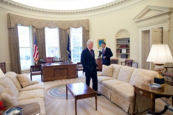 President Barack Obama With Bill Clinton