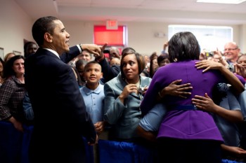 President Barack Obama With Crowd