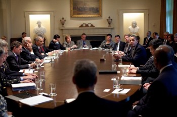 President Barack Obama At Meeting