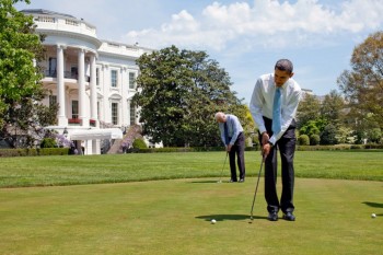 President Barack Obama Putting
