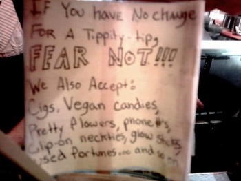 Clever Tipping Jar
