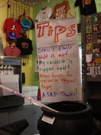Clever Tipping Jar