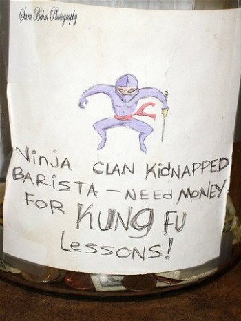 Clever Tipping Jar