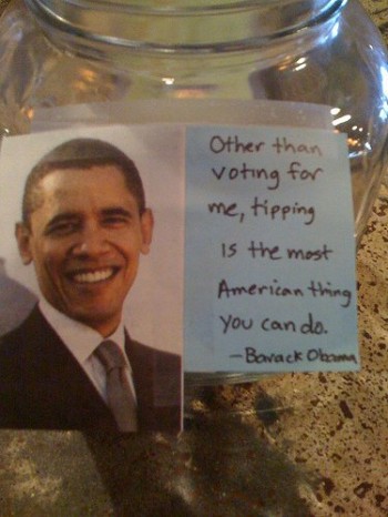 Clever Tipping Jar