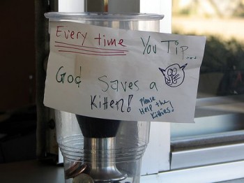 Clever Tipping Jar