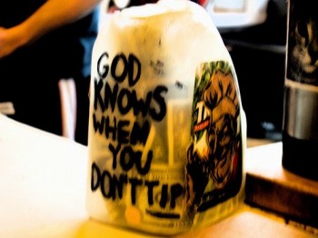 Clever Tipping Jar