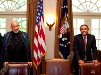 Hamid Karzai and Asif Ali Zardari