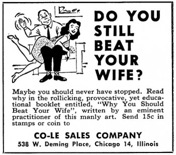 Do You Still Beat Your Wife?