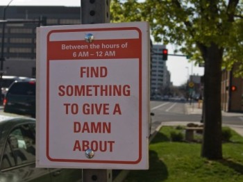 Give A Damn Sign