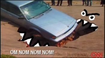 Om Nom Nom Nom Eats A Car