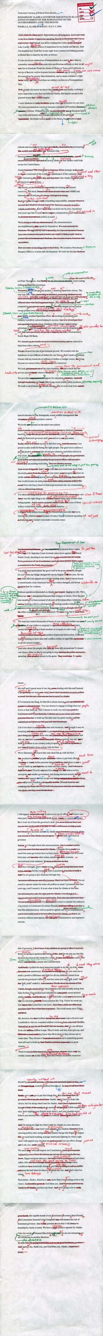 Palin Letter Fail