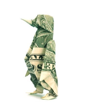 One Dollar Bill Penguin