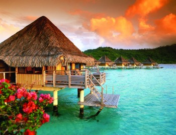 Bora Bora Village In The Water