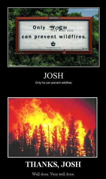Josh Can Prevent Forest Fires