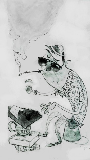 Hunter S. Thompson Drawing