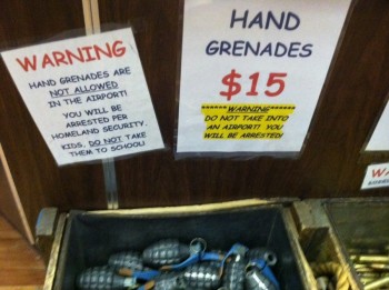 Hand Grenade Warnings