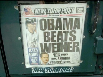 Obama Beats Weiner