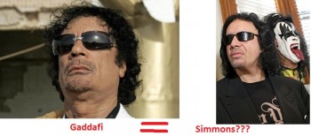 Muammar Gaddafi is actually Gene Simmons!