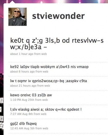 Stevie Wonder's Twitter Feed