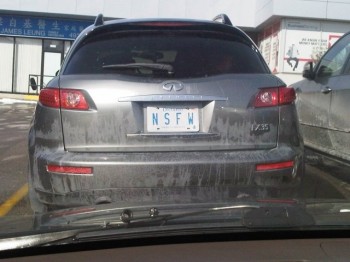 NSFW Licenseplate