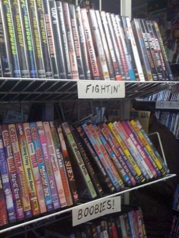 Movie Store Sections