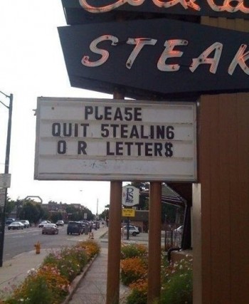 Please Quit Stealing Our Letters