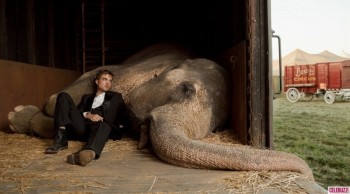 Robert Pattinson and An Elephant