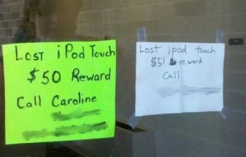 Lost iPod - Reward