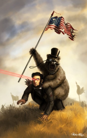 A Bear Riding Abraham Lincoln