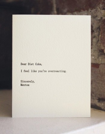 Dear Diet Coke
