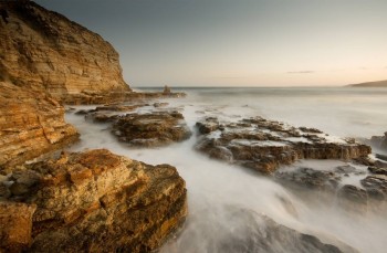 Foggy day at Clifton Beach