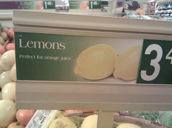 Lemons - Perfect For Orange Juice