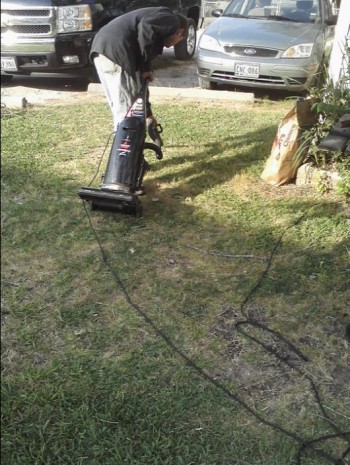 Just Vacuuming The Lawn...