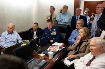 National Security Team Watching The Bin Laden Operation