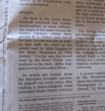 Thanks For The Correction...