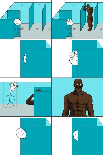 Showering at the gym