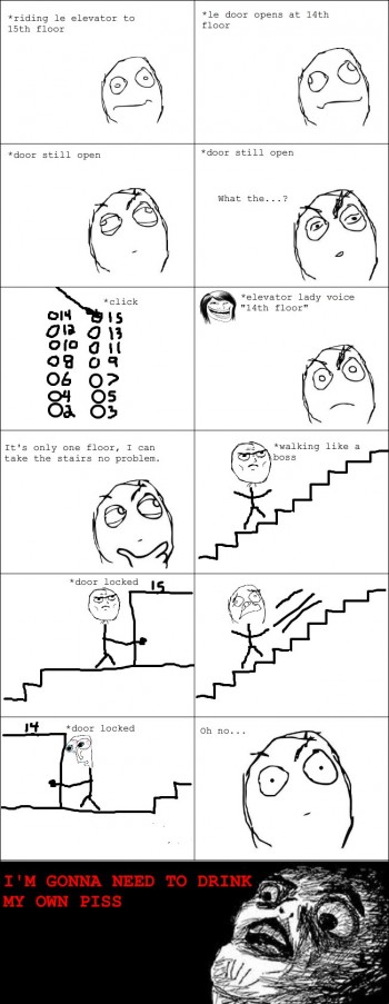 Trapped in the stairway